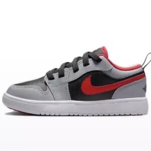Little Kid's/ Toddler's Jordan 1 Low Alt Black/Fire Red-Cement Grey (DR9748 060)